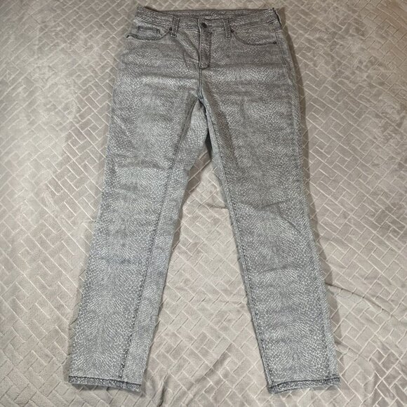 Universal Thread Denim - Universal Thread Womens 10 Denim Jeans Gray Reptile Snake Print Skinny Stretch